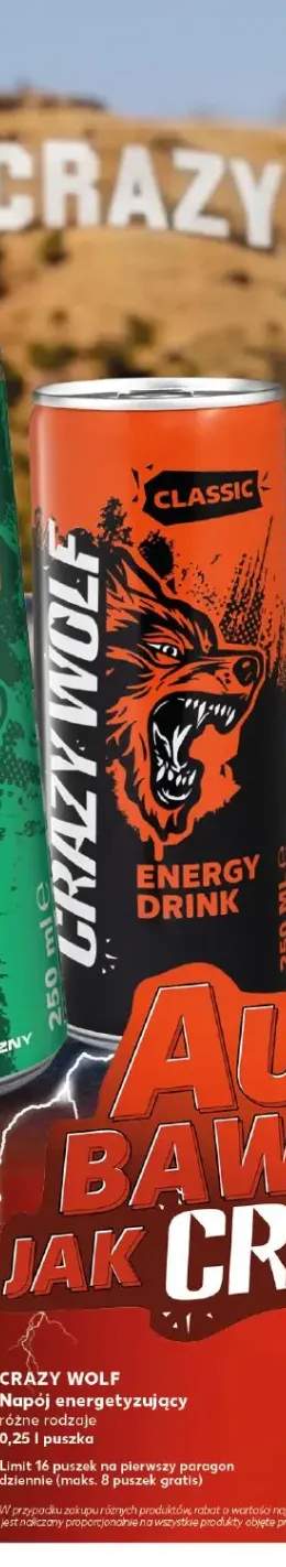 Napój energetyzujący Crazy Wolf Classic