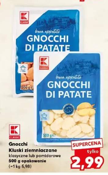 Gnocchi kluski ziemniaczane K-Classic klasyczne +1 wariant