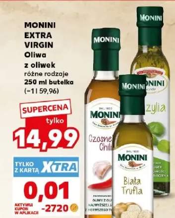 Oliwa z oliwek Monini Czosnek Chili +2 warianty
