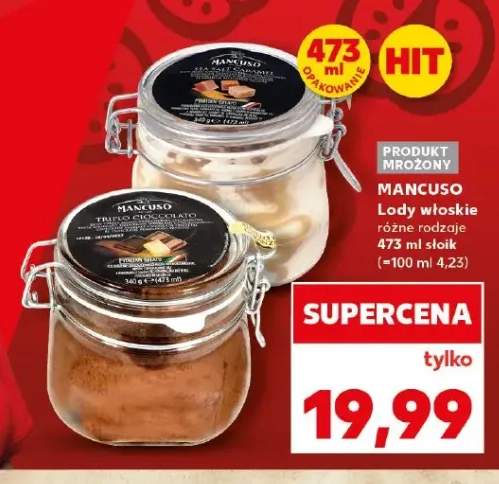 Lody włoskie Mancuso Sea Salt Caramel +1 wariant