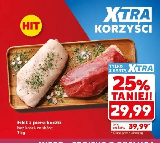 Filet z piersi kaczki bez kości ze skórą