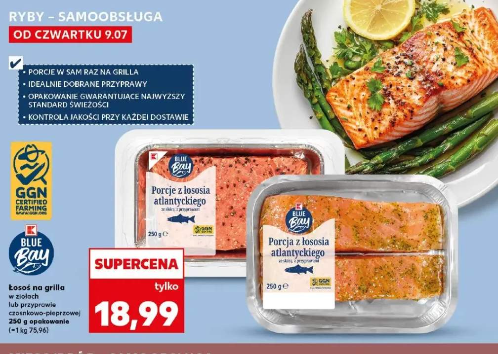 Łosoś na grilla Blue Bay w ziołach +1 wariant