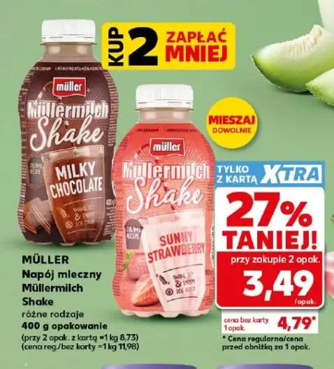 Napój mleczny Müllermilch Shake czekoladowy +1 wariant