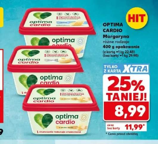 Margaryna Optima Cardio +potas +2 warianty