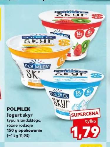 Jogurt skyr typu islandzkiego Polmlek truskawkowy +3 warianty