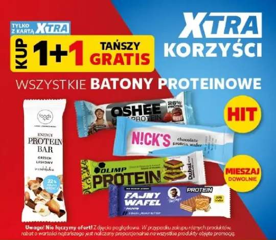 Batony proteinowe +5 wariantów
