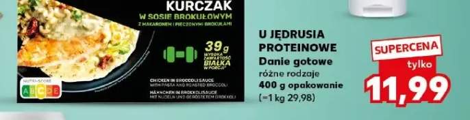 Danie gotowe kurczak w sosie brokułowym U Jędrusia Proteinowe