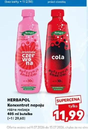 Koncentrat napoju oranżada czerwona Herbapol +1 wariant