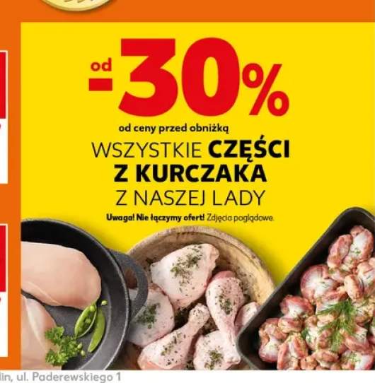 Części z kurczaka z lady