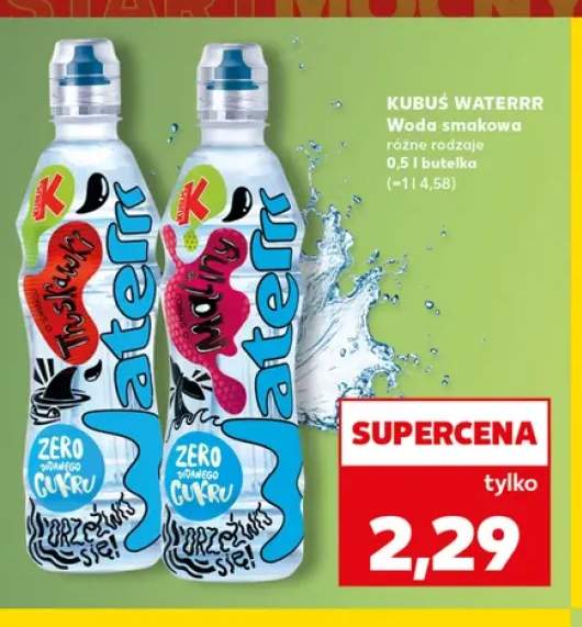 Woda smakowa truskawkowa Kubuś Waterrr +1 wariant