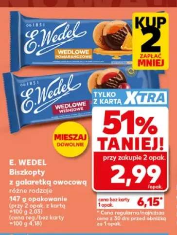 Biszkopty z galaretką owocową E. Wedel