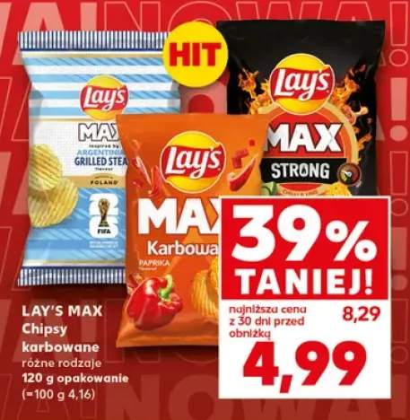 Chipsy karbowane Lay's Max