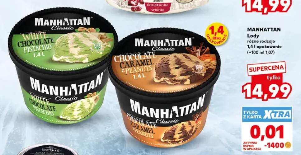 Lody White Chocolate Pistachio Manhattan Classic +1 wariant