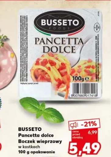 Boczek wieprzowy w kostkach Pancetta dolce Busseto