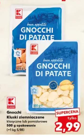 Gnocchi kluski ziemniaczane klasyczne K-Classic +1 wariant