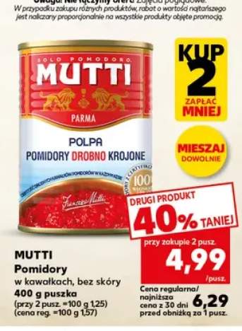 Pomidory w kawałkach bez skóry Mutti