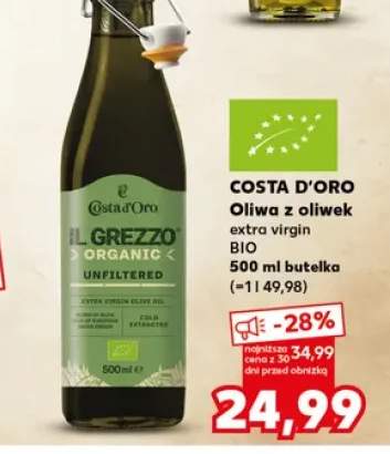 Oliwa z oliwek extra virgin BIO Costa d'Oro