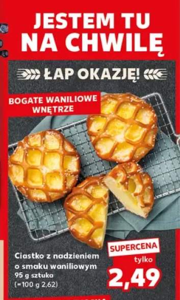 Ciastko z nadzieniem o smaku waniliowym