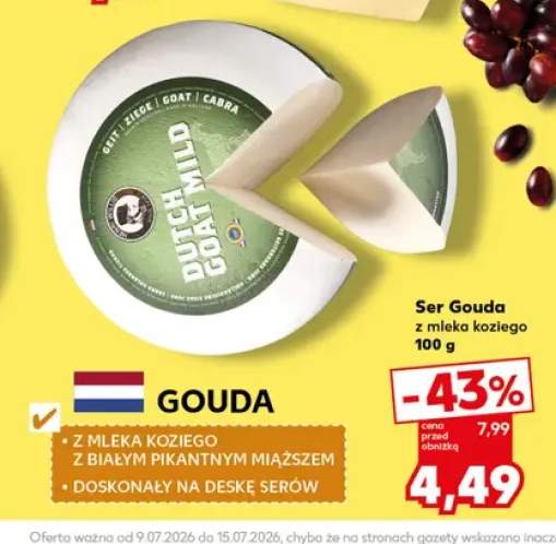 Ser Gouda z mleka koziego Henri Willig Dutch Goat Mild