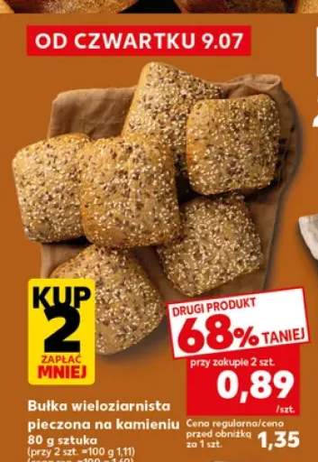 Bułka wieloziarnista pieczona na kamieniu