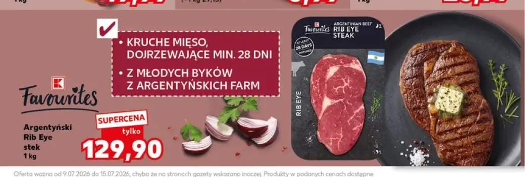Stek Rib Eye wołowy argentyński Favourites