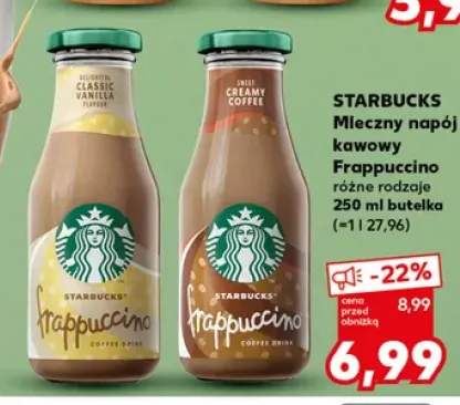 Mleczny napój kawowy Starbucks Frappuccino Vanilla +1 wariant