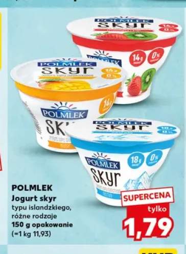 Jogurt skyr typu islandzkiego naturalny Polmlek +2 warianty