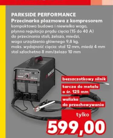 Przecinarka plazmowa z kompresorem Parkside Performance