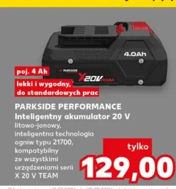 Inteligentny akumulator 20V 4,0Ah Parkside Performance