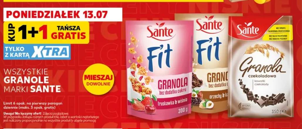 Granole marki Sante +3 warianty