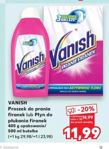 Proszek do prania firanek Vanish +1 wariant