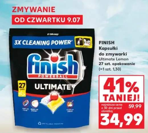 Kapsułki do zmywarki Finish Ultimate Lemon