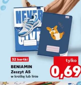 Zeszyt A5 Beniamin 32 kartki w kratkę