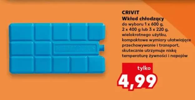 Wkład chłodzący Crivit 2-pak 400 g +1 wariant