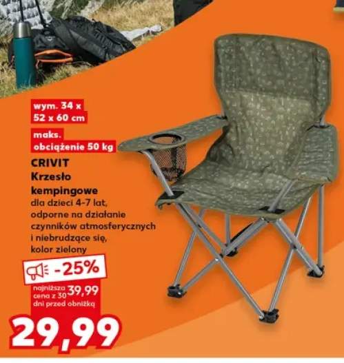 Krzesło kempingowe dla dzieci CRIVIT