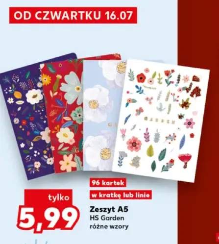 Zeszyt A5 HS Garden w kratkę +1 wariant