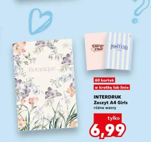 Zeszyt A4 Girls Interdruk 60 kartek w linie