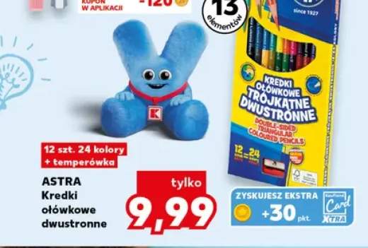 Kredki ołówkowe trójkątne dwustronne Astra