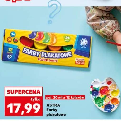 Farby plakatowe Astra 12 kolorów