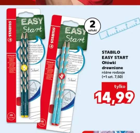 Ołówki drewniane Stabilo Easy Start 2-pak