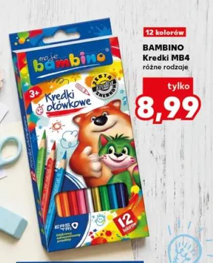 Kredki ołówkowe Bambino MB4 12 kolorów