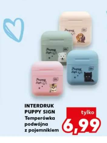 Temperówka podwójna z pojemnikiem Interdruk Puppy Sign