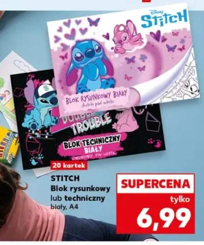 Blok rysunkowy biały Stitch A4 +1 wariant
