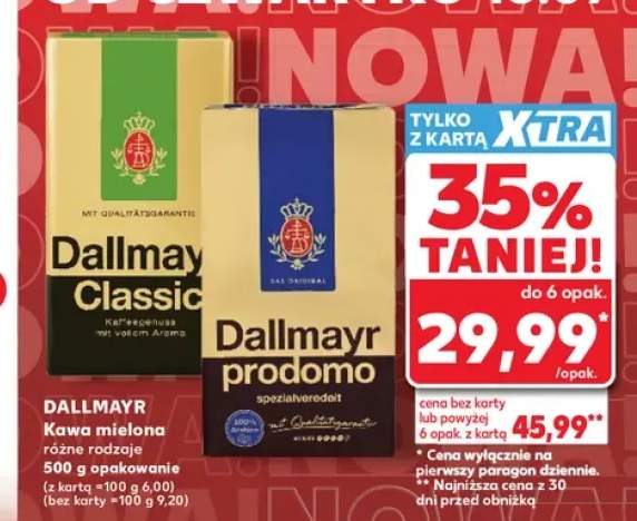 Kawa mielona Dallmayr Classic +1 wariant
