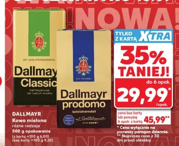 Kawa mielona Dallmayr Classic +1 wariant