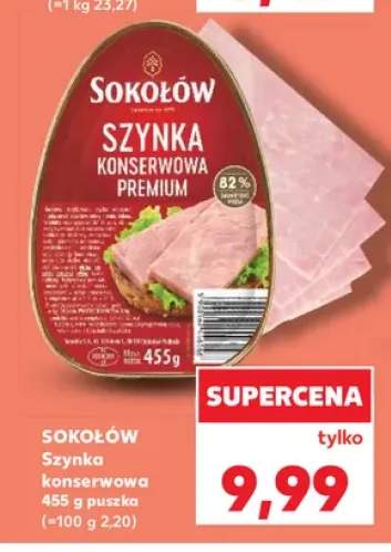 Szynka konserwowa Premium Sokołów 455 g