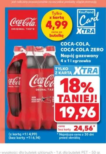 Napój gazowany Coca-Cola 4-pak 1 l +1 wariant