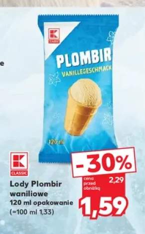 Lody Plombir waniliowe K-Classic