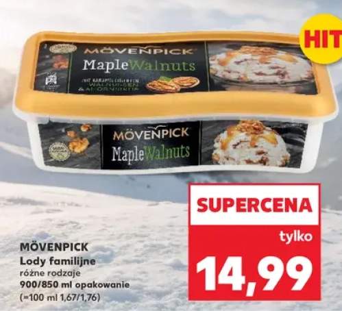 Lody familijne Mövenpick Maple Walnuts