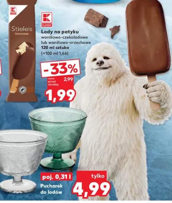 Lody na patyku K-Classic Stieleis waniliowo-czekoladowe +1 wariant